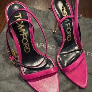 Tom Ford Leather Padlock Sandals Size 37.5